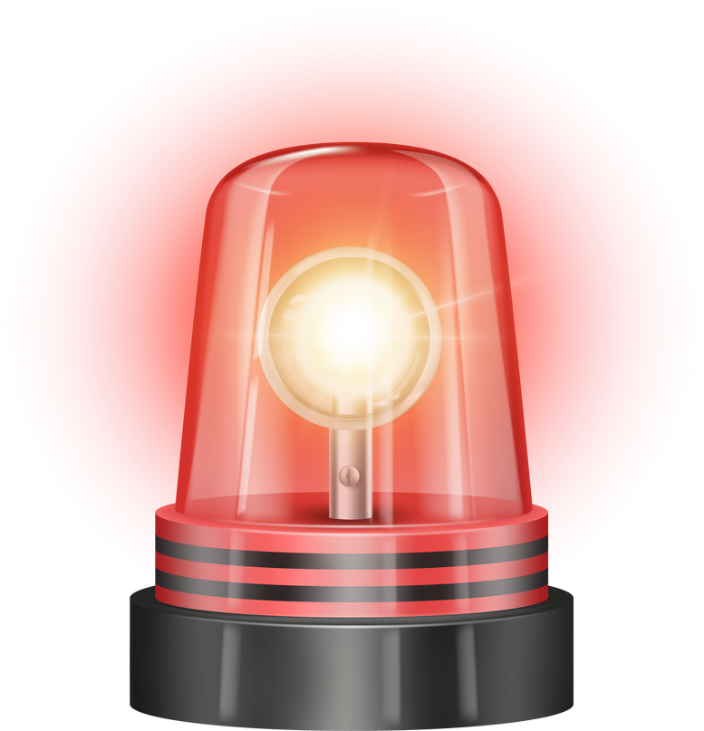 Siren of police vehicle